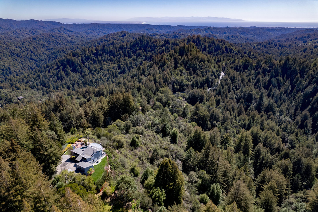 Luxury home overlooking the Santa Cruz Mountains and Monterey Bay.