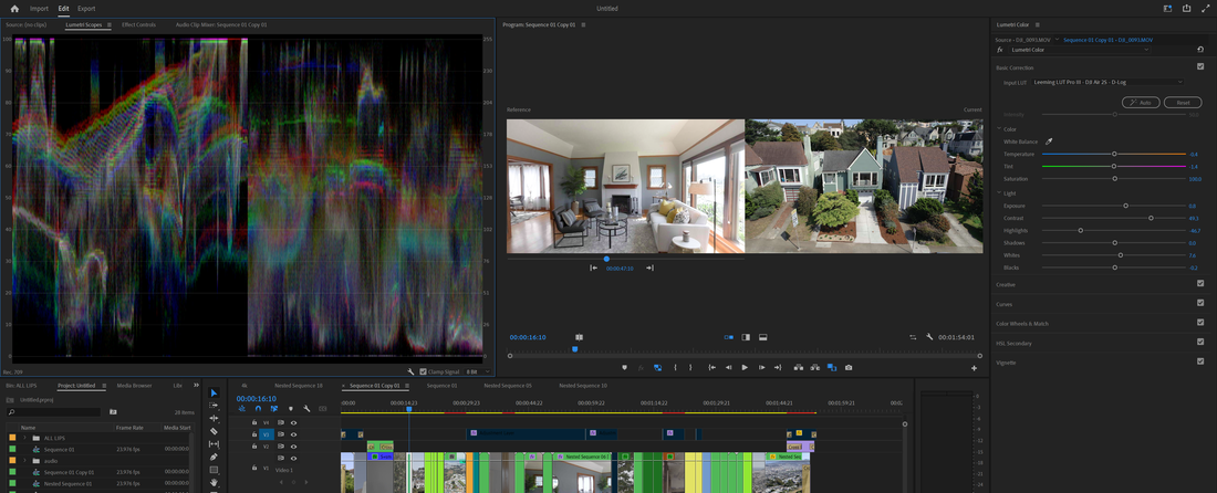 Real Estate Video Editing timeline picture