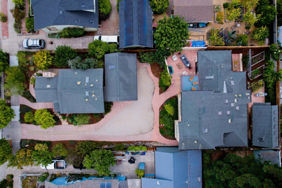 Drone photo of santa cruz real estate property listing.