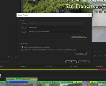 Proxy settings for Adobe Premiere Pro Real Estate Video settings
