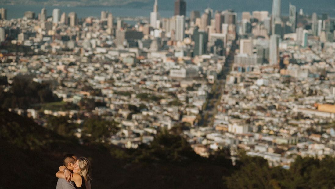 San Francisco engagement session with Santa Cruz wedding photographer and elopement videographer