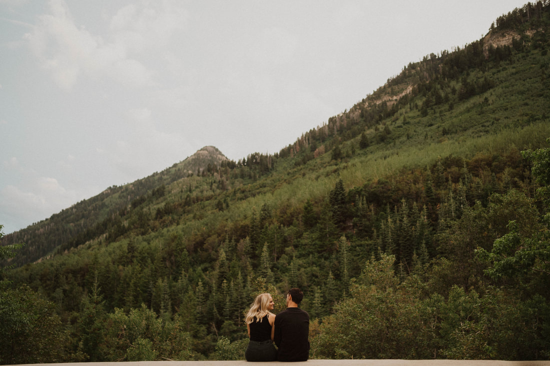 Utah couple's session in the mountains taken by Santa Cruz Wedding Elopement Photographer Videographer